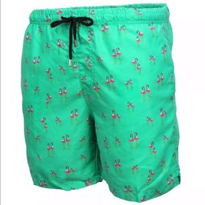 NWT INGEAR Flamingo Print Swim Trunks Size L